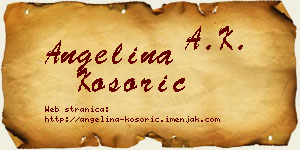 Angelina Kosorić vizit kartica
